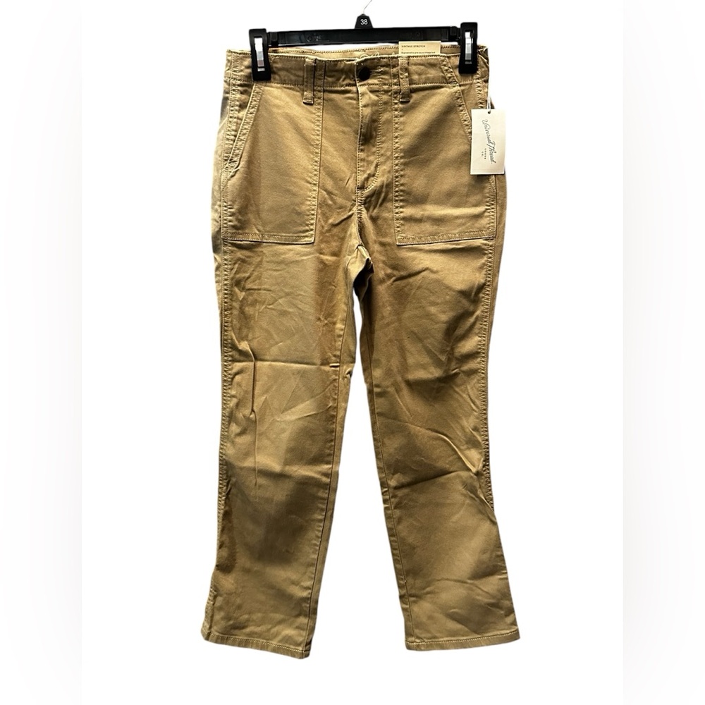 Crop khaki pants High Rise straight Size 4 Universal Thread